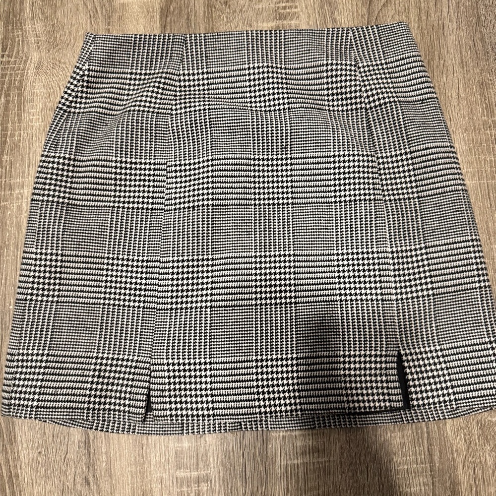 Twik Monochrome Checkered Pencil Skirt - Picture 3 of 7